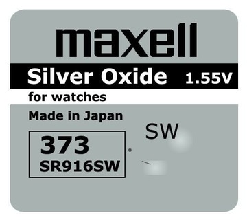BATERIA SREBROWA MAXELL 373 SR 916 SW SR68 1SZT