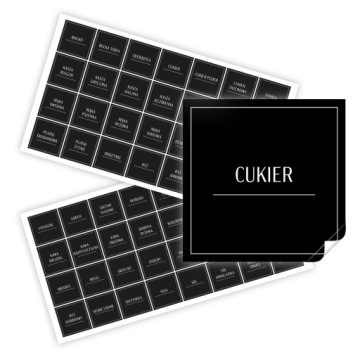 НАКЛЕЙКИ на банки, кухонные контейнеры, набор из 1 ЭТИКЕТКИ 6х6см, 60 шт.