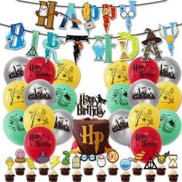 HARRY POTTER MOTYW BALONY URODZINY NOWY ZESTAW