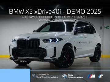 BMW X5 G05 SUV Facelifting 3.0 40i 381KM 2025 BMW X5 xDrive40i 381 KM mHEV - DEMO 2025 - M Performance w Cenie - Panorama