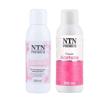 CLEANER ODTŁUSZCZACZ 100ml + Aceton REMOVER 100ml