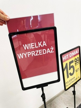 Прайс-лист, рекламный стенд телескопический, ценовой стенд CC 58-101 см, рамка А4