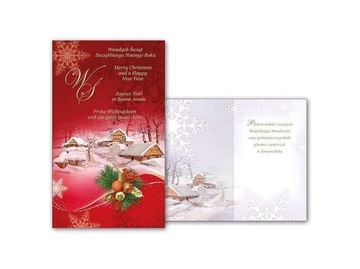 KARTKA ŚWIĄTECZNA NA BOŻE NARODZENIE ELEGANCKA