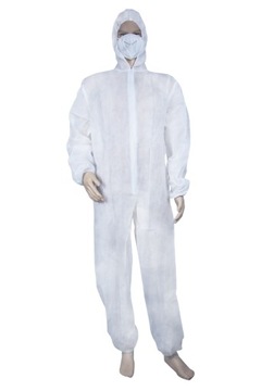 KOMBINEZON OCHRONNY JEDNORAZOWY BIAŁY 50G L