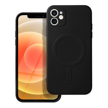 Силиконовый чехол Mag, совместимый с MagSafe, для IPHONE 12 MINI, черный