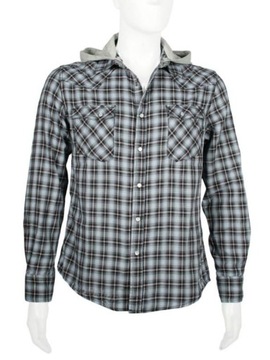 РУБАШКА МУЖСКАЯ С КАПЮШОНОМ, ДЛИННЫМ РУКАВОМ L