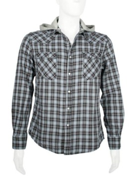 РУБАШКА МУЖСКАЯ С КАПЮШОНОМ, РУБАШКА С ДЛИННЫМ РУКАВОМ