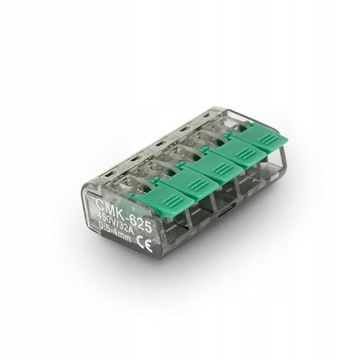 Szybkozłączka 5x0,5-4mm2 transparentna CMK-625