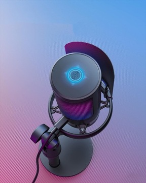 USB-микрофон для игрового компьютера, поп-фильтр, конденсатор, функция отключения звука