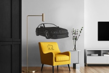 3D BMW 5 (E39) Деревянная картина стены украшения подарок светодиодный ночник XL