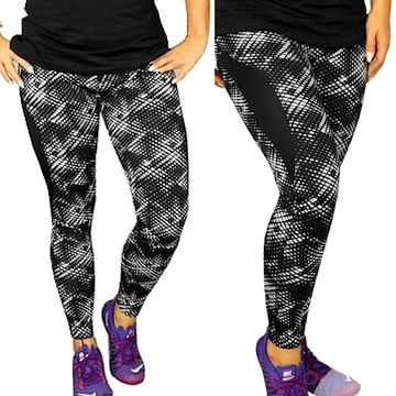 LEGGINSY SPORTOWE FITNESS SIŁOWNIA getry WZÓR L/XL