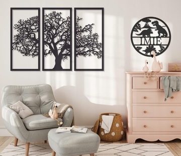 ДЕКОР ДЛЯ КОМНАТЫ МАЛЬЧИКА, ИМЯ РЕБЕНКА НА СТЕНЕ, ИНСТРУКЦИЯ 40 см, ДИНОЗАВРЫ