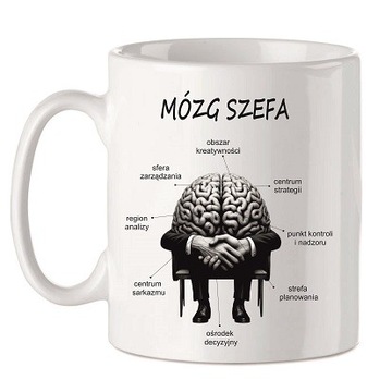 Kubek Mózg Szefa Śmieszny Prezent Upominek + pudełko