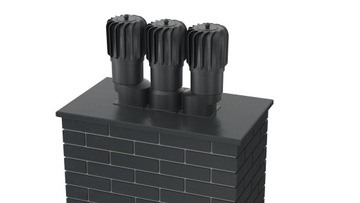 Поворотный колпак дымохода со смещением FLATLINE GRAPHITE