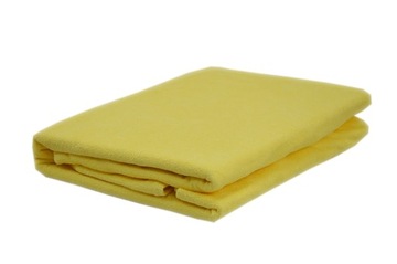Prześcieradło frotte bez gumki rozmiar 160x200 kolor bananowy KOBI Producen