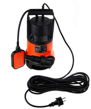 НАСОС ДЛЯ ЗАГРЯЗНЕННОЙ ЧИСТОЙ ВОДЫ ПОПЛАВОЧНЫЙ 1600ВТ Поплавковый ПОГРУЖНОЙ плюс ШЛАНГ 20м