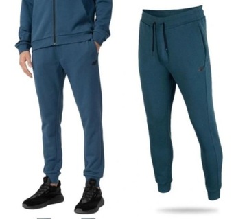 Męskie spodnie sportowe 4F dresowe denim L