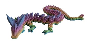 Figurka SMOK PRZEGUBOWY RUCHOMA FIGURKA ZABAWKA DRUK 3D 50 CM rainbow04