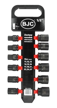 BJC NASADKI UDAROWE 1/2'' 11-27MM 12 ELEMENTÓW