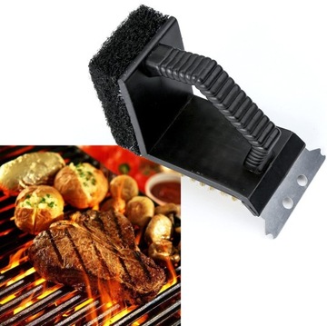 ЩЕТКА-СКРЕБОК 3В1 СО СКРЕБКОМ ДЛЯ ОЧИСТКИ ГРИЛЬНЫХ ВИНОГРАДОВ ОЧИСТИТЕЛЬ