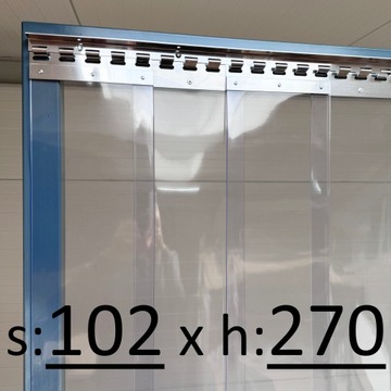 Kurtyna paskowa 102x270 folia pas PCV grubość 2mm zasłona drzwiowa