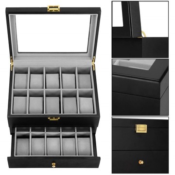 КОРОБКА-ОРГАНИЗАТОР КОРОБКА ДЛЯ ЧАСОВ КОРОБКА ДЛЯ ЧАСОВ КАССЕТА 20 шт. ЮВЕЛИРНЫЕ УКРАШЕНИЯ