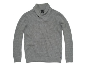 ARMANI EXCHANGE DUŻY Męski Sweter z Kołnierzem 100% MERINO WOOL r XXL