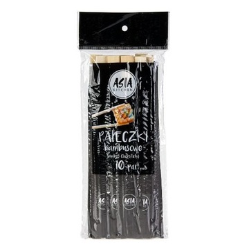 Pałeczki bambusowe 21cm (10par sushi Asia Kitchen oryginalne nielakierowane