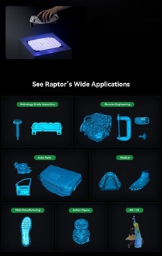 ПОРТАТИВНЫЙ 3D СКАНЕР CREALITY CR-SCAN RAPTOR 60 FPS