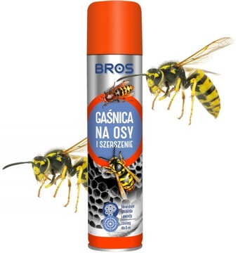 GAŚNICA SPRAY AEROZOL PREPARAT NA OSY I SZERSZENIE 600ml DŁUGO DZIAŁA BROS