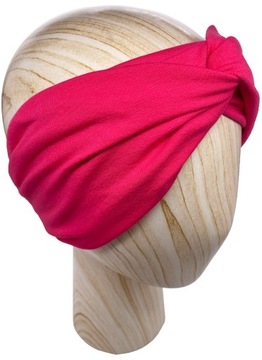 Opaska damska na głowę Turban Fuksja