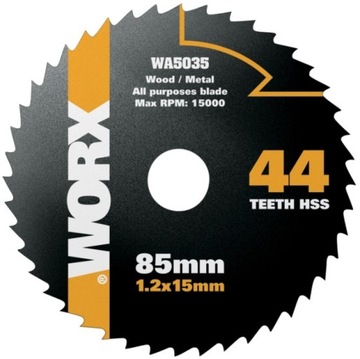 Tarcza do cięcia metalu WORX WA5035 85mm 44T