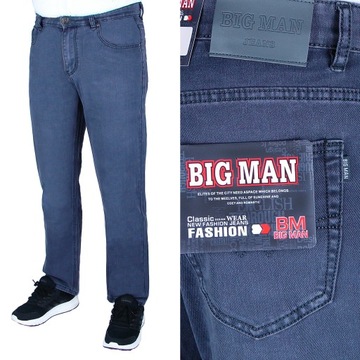 SPODNIE MĘSKIE JEANSOWE SZARE W35 L30 W92-94 cm
