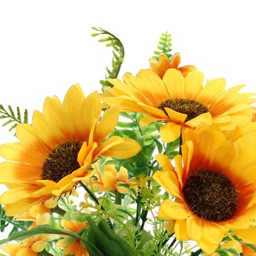 Искусственные цветы в горшке, подсолнухи, КРАСИВОЕ УКРАШЕНИЕ.