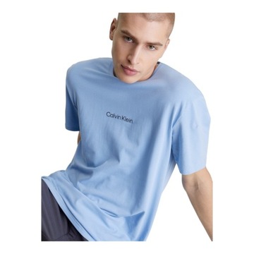 CALVIN KLEIN KOSZULKA MĘSKA T-SHIRT S/S CREW NECK NIEBIESKA r.XL