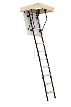 Schody strychowe z poręczą 80x60 OMAN MINI EXTRA