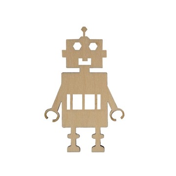 Robot ze sklejki, decoupage