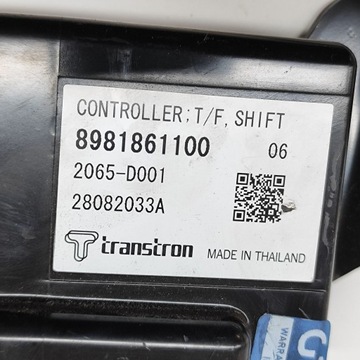 ISUZU D-MAX 2012 ŘÍZENÍ / MODUL PŘEVODOVKY ŘAZENÍ