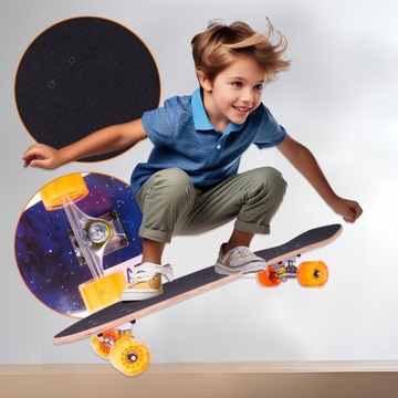 СКЕЙТБОРД РЫБНАЯ ДОСКА LED СВЕТЯЩИЕСЯ КОЛЕСА LED RGB РЫБНАЯ ДОСКА ДЛЯ ДЕТЕЙ 71 СМ