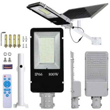 DUŻA LAMPA SOLARNA 800W ULICZNA LED OGRODOWA PILOT PANEL SOLARNY UCHWYT