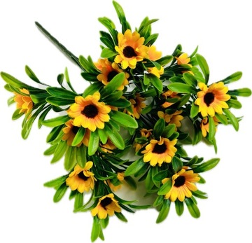 Niesamowity bukiet Małych Słoneczników, sztuczne kwiaty, 35 cm jak żywe,