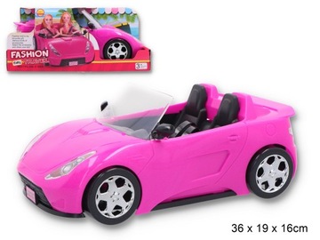 Auto duże dla lalki różowy cabriolet GIRL