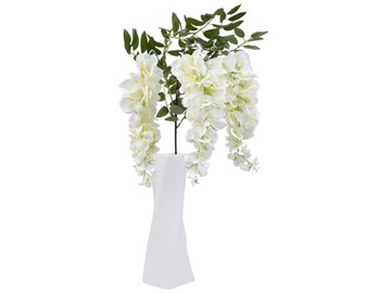 GLICYNIA BIAŁA XXL 100 cm SZTUCZNA GAŁĄZKA OZDOBNA WISTERIA KWIATY STROIK