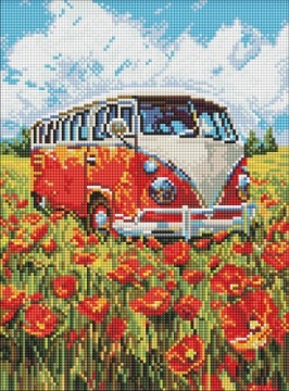 Алмазна мозаїка - Подорож у червоний 30x40 см