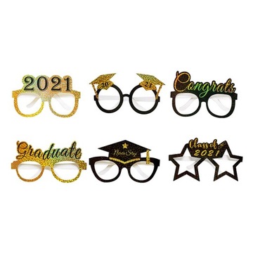 Graduation Party Props Selfie 6 Pairs of Glasses