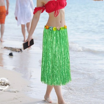 Zestaw kostiumów ze spódnicą hawajską Kostium na przebranie z pałąkiem na głowę Strój plażowy 80cm Brązowy