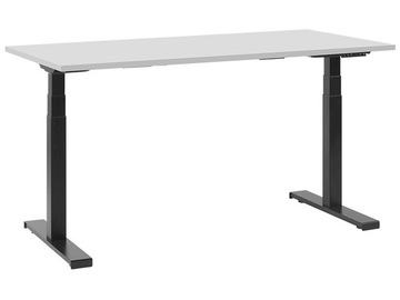 Biurko regulowane 130x72 szaro-czarne