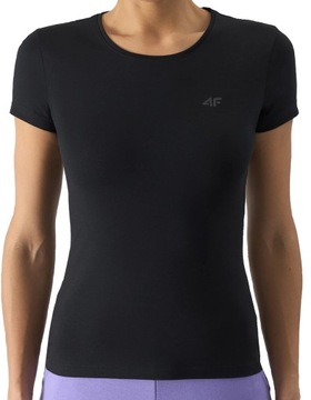 4F KOSZULKA DAMSKA T-SHIRT GŁADKI TTSHF1161 CZARNY M
