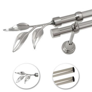 Karnisz elegancki 260 19+19 mm bez żabek SOLID MID