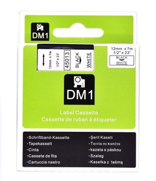 Taśma zamiennik Dymo 45013 S0720530 12mm biała 5 sztuk